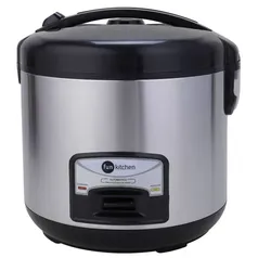 (AME R$75,99) Panela de Arroz Elétrica 5L - 10 xícaras - Preto + Inox - Fun Kitchen