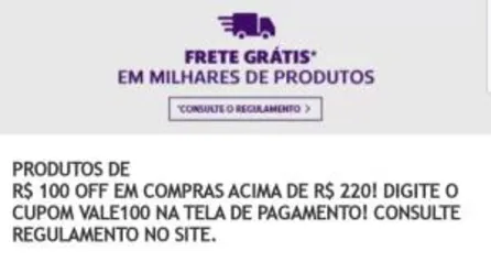 R$100 OFF em compras acima de R$220 | Netshoes