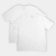 [Compre 3] Kit Camiseta Hering Básica 2 Peças Masculino - Tamanho P ao GG