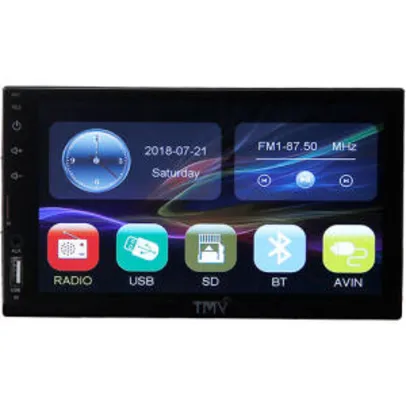 (AME R$ 189) Central multimídia universal espelhamento celular touch screen LCD 7''- TMV | R$ 199