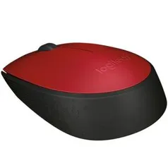 Mouse Logitech M170 Sem Fio Vermelho e Preto - R$ 35