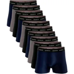 Kit 10 Cuecas Sandrini Boxer Algodão Box Atacado Masculina Adulto