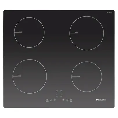 Fogão de Mesa Cooktop de Indução 4 Zonas de Aquecimento Suggar - 220V