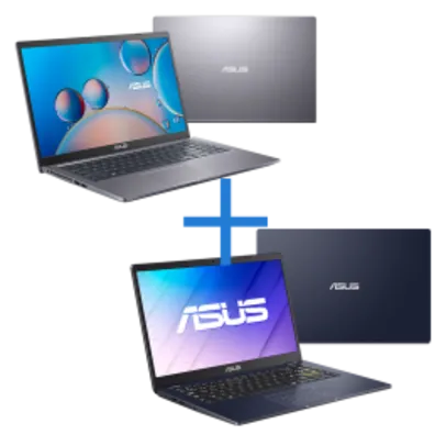 Notebook ASUS X515MA-BR623X Cinza + Notebook ASUS E410MA-BV1871X Star Black