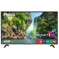 Smart TV LED 50” Philco 4K/Ultra HD PTV50F60SN - Conversor Digital Wi-Fi 3 HDMI 1 USB | R$1.710