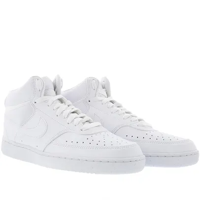 Tênis Nike Cano Alto Court Vision Mid Masculino Couro Branco