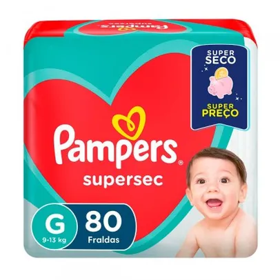 Fralda Pampers Supersec G - 160 Unidades 