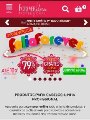 Carnaval Forever Liss Professional - produtos com até 79% OFF