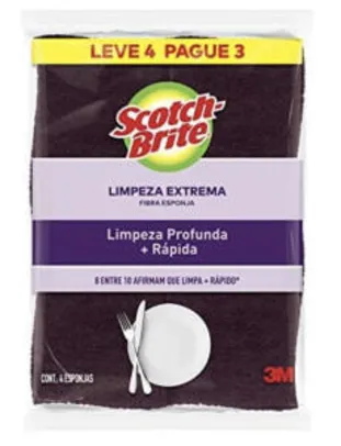 [PRIME] Esponja de Limpeza Extrema Scotch-Brite - Leve 4 Pague 3