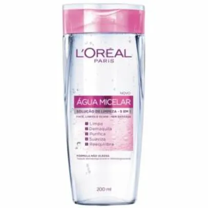 Água Micelar L'oréal Solução De Limpeza Facial 5 Em 1 200m