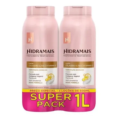 Kit Hidramais Hidratante Corporal Colágeno Ultra e Vitamina E 2 Unidades 500ml Cada