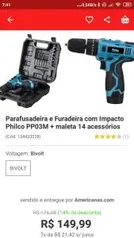 Parafusadeira e furadeira com impacto Philco