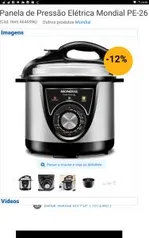 Panela de Pressão Elétrica Mondial PE-26 Pratic Cook Premium 3L - Inox | R$190