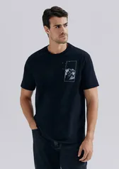 Camiseta Masculina Comfort Super Cotton Com Estampa - Preto - Tamanho P M G XG e XXG