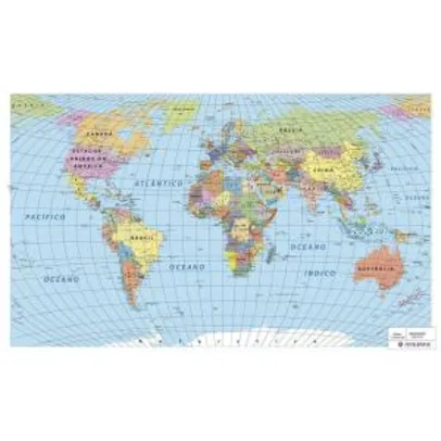Mapa Mundi político imantado 55 Artigianato PT 1 UN | R$26