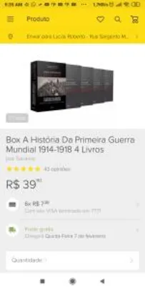 Box A História Da Primeira Guerra Mundial 1914-1918 4 Livros - R$40