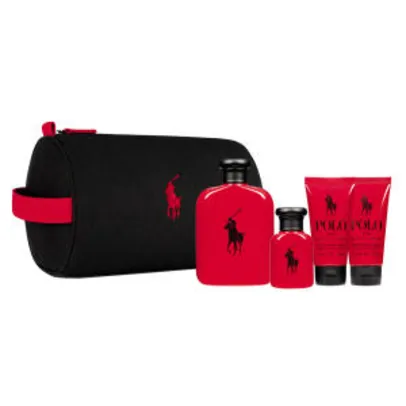 Ralph Lauren Polo Red Kit - Perfumes + Pós-Barba + Shampoo para Cabelo e Corpo por R$ 239