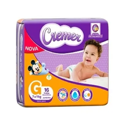 Foto do produto Fralda Cremer Disney Jumbinho G 8 Pacotes Com 16