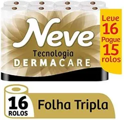 Papel Higiênico Neve Supreme, 16 rolos - Leve 16 Pague 15 - R$18