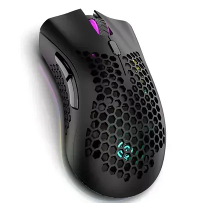 Mouse BM600 Sem Fio RGB Recarregável 