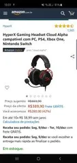 HyperX Gaming Headset Cloud Alpha - R$389