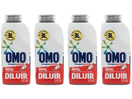 Kit Sabão Líquido Concentrado Omo 3L