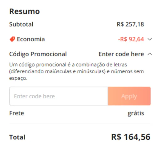 Imagem na descrição da promoção