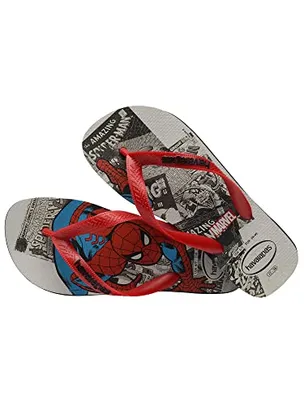 Chinelinho do Miranha Top Marvel Classics, Havaianas, Adulto Unissex, Preto