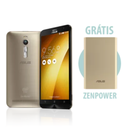 [ASUS] Zenfone 2 4GB/32GB Dourado+ ZenPower Dourado por R$ 1399