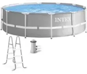 Piscina Pism Circular  Armç. Metal Galvanizado Bomba de filtro 8592L 127V e Escada  Intex