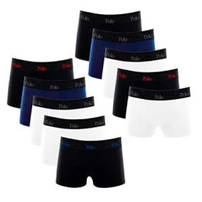 Kit Com 10 Cuecas Boxer de Cotton 4.0 - Polo Match | R$70