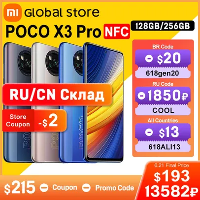 Smartphone POCO X3 Pro 8GB + 256GB, Versão Global | R$1.214