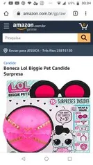 (PRIME) Boneca Lol Biggie Pet Candide Surpresa | R$150