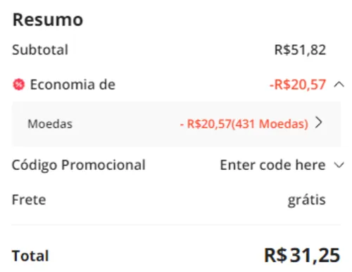 Imagem na descrição da promoção