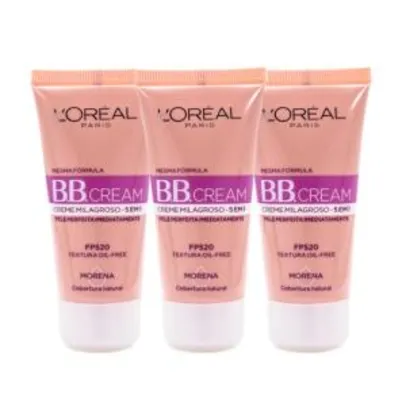 Kit 3 BB Cream L'Oréal Paris cor Morena FPS 20 30ml - Incolor