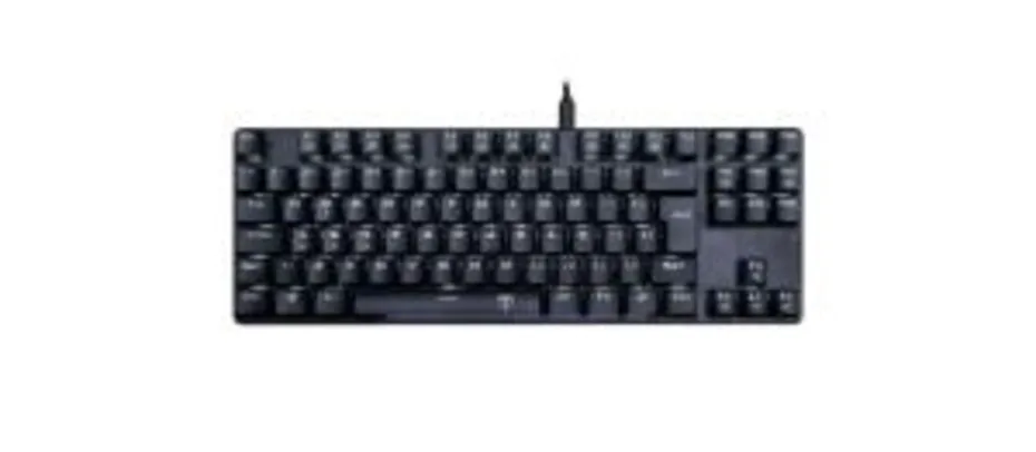 Teclado Gamer Mecânico T-Dagger Bora Single, Switch Blue, ABNT2, Led White, T-TGK313-BL | R$ 140