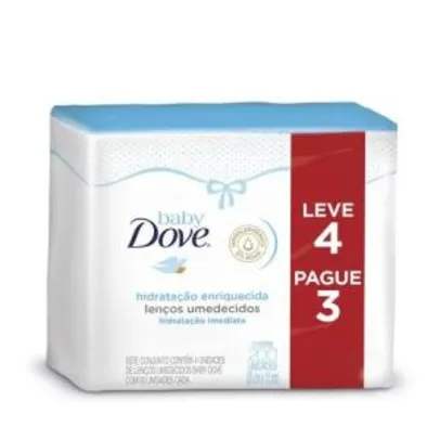 Lenços Umedecidos Dove Baby Hidratação Enriquecida - Pack com 4