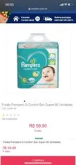 Fralda Pampers G Confort Sec Super 60 Unidades