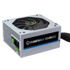 Fonte De Alimentacao White 500w Gamemax Gm500w 80 Plus Bronze | R$ 298