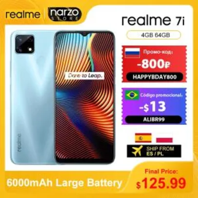 Smartphone Realme 7i 4GB 64GB - Versão Global | R$849