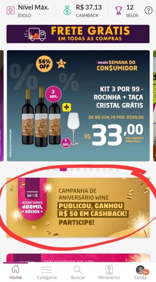 Imagem na descrição da promoção