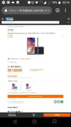 Saindo por R$ 1829: Smartphone Samsung Galaxy A70, 128GB, 32MP, Tela 6.7´, Preto - R$1829 | Pelando