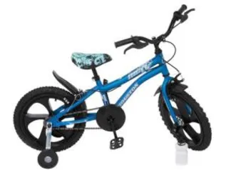 Bicicleta Infantil Aro 16 Houston Nic Azul - com Rodinhas | R$475