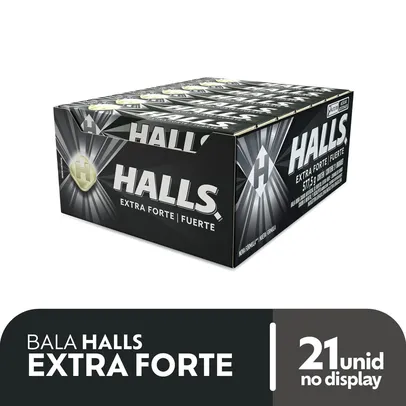 [R$1,15 cada] Bala Halls Extra Forte com 21 unidades de 27,5g - DISPLAY