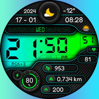 Digital Xl40 watch face – WearOs