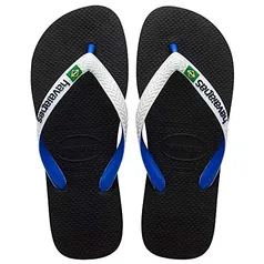 Chinelo Top Mix Brasil, Havaianas, Adulto Unissex, Preto