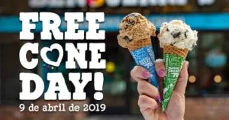 Free Cone Day - Sorvete Grátis na sorveteria benandjerry - DIA 09/04