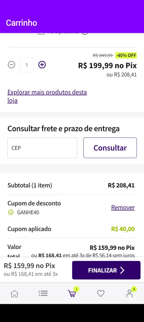 Imagem na descrição da promoção