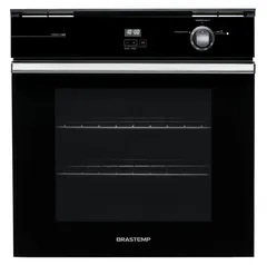 Forno de embutir a gás Brastemp 78 litros Preto com grill e timer touch - BOA84AE 220V