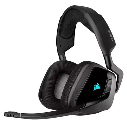 Headset Gamer Sem Fio Corsair Void Elite Wireless, RGB, Surround 7.1, Drivers 50mm, Carbono - CA-901
